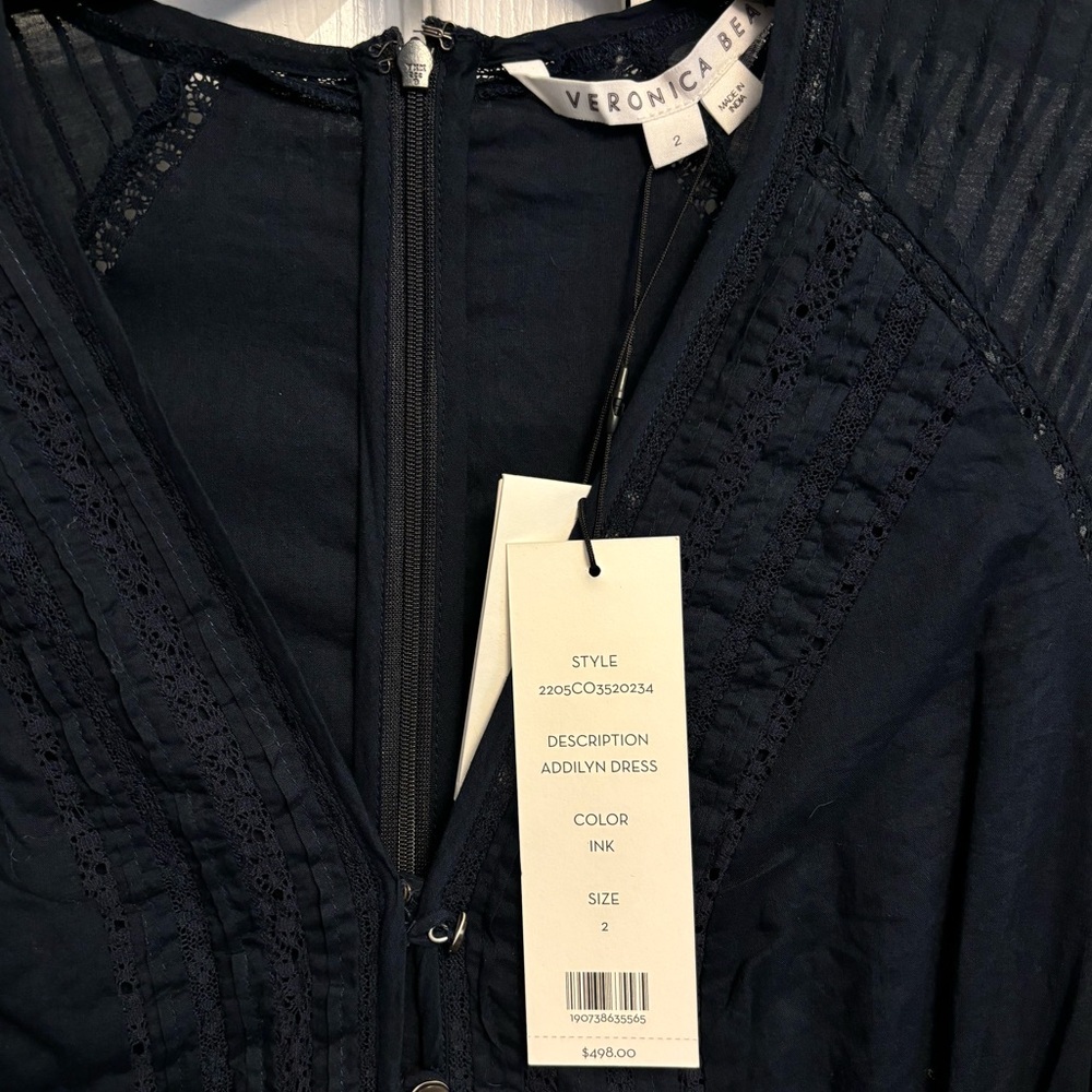 Veronica Beard Addilyn Mini Dress in navy - Picture 6 of 9